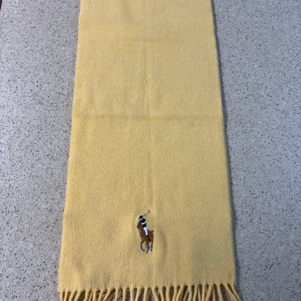 랄프로렌 램스울 레몬컬러 머플러