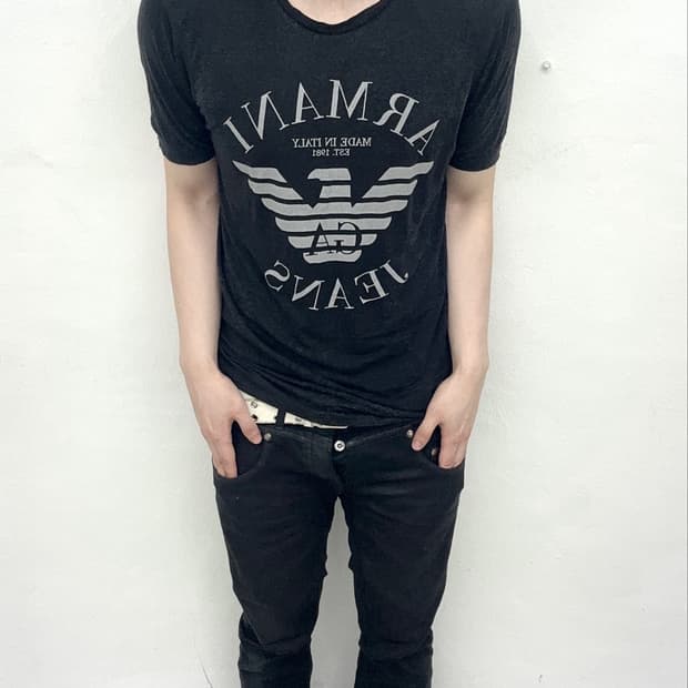 Armani jeans coat logo short sleeve