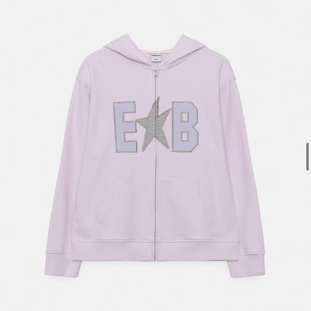 엔조블루스 와플 패치 후드집업 핑크