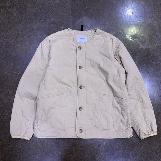 커버낫 숏 퀼팅 자켓 점퍼 깔깔이 베이지 L