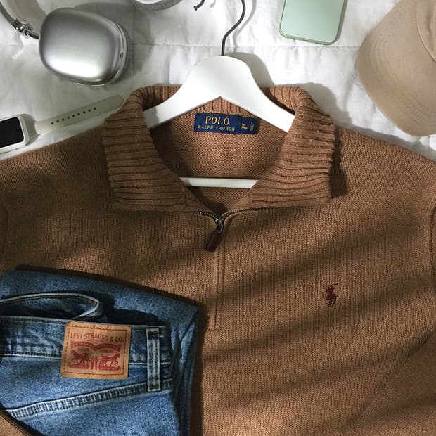 (MAN) 폴로랄프로렌 반집업 니트스웨터 XL