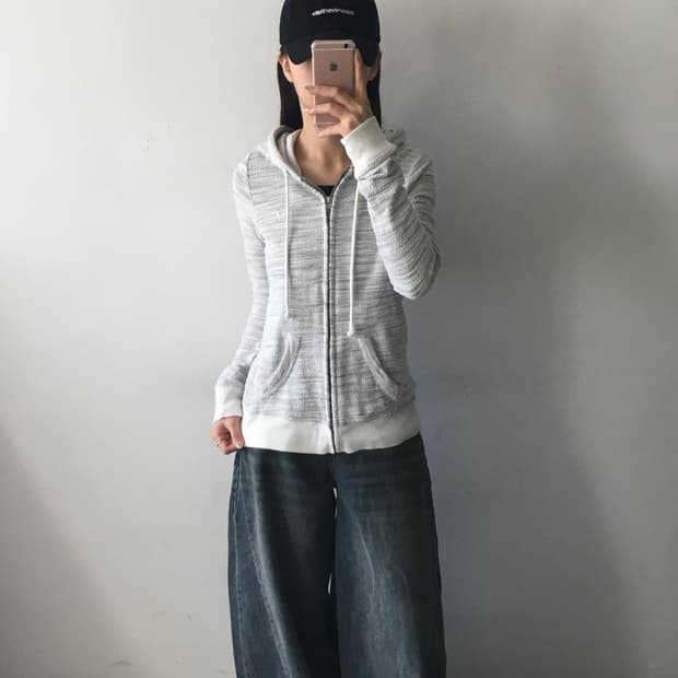 홀리스터 자수로고 후드집업