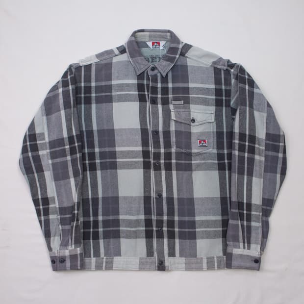 벤 데이비스 화이트 라벨 플레이드 셔츠 자켓