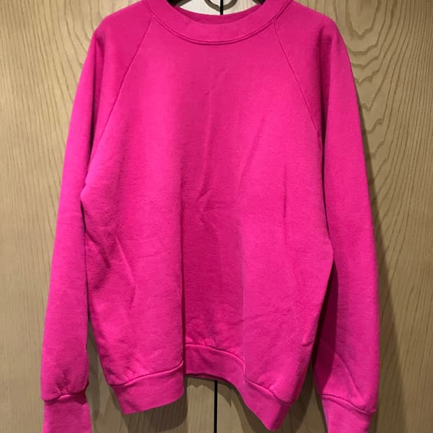 빈티지 USA 90s 프룻오브더룸 50/50 핑크 무지 스웻셔츠 M