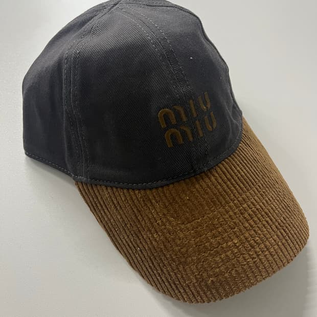 미우 코듀로이 볼캡