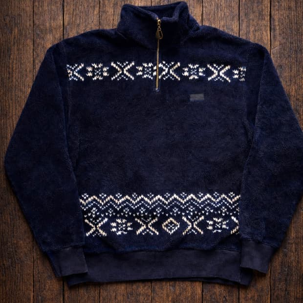 90's 폴로 랄프로렌 1/4 Zip 노르딕 풀오버 스웨터 L