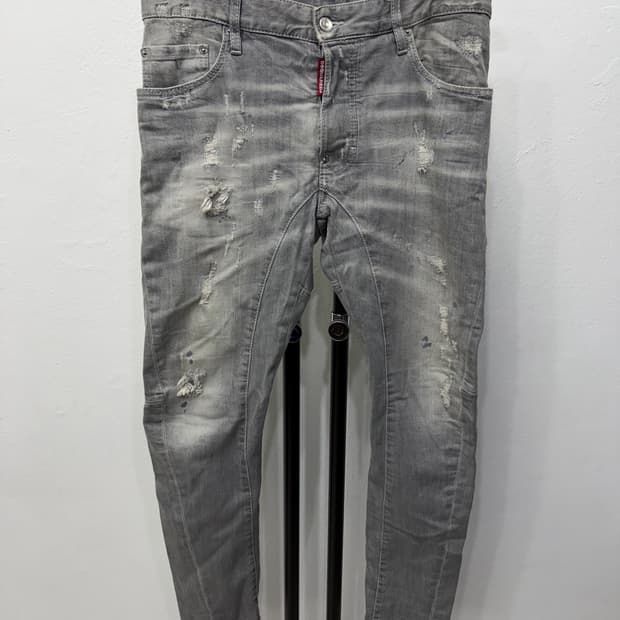 정품) 디스퀘어드2 데미지 워싱 타이디 바이커 청바지 46