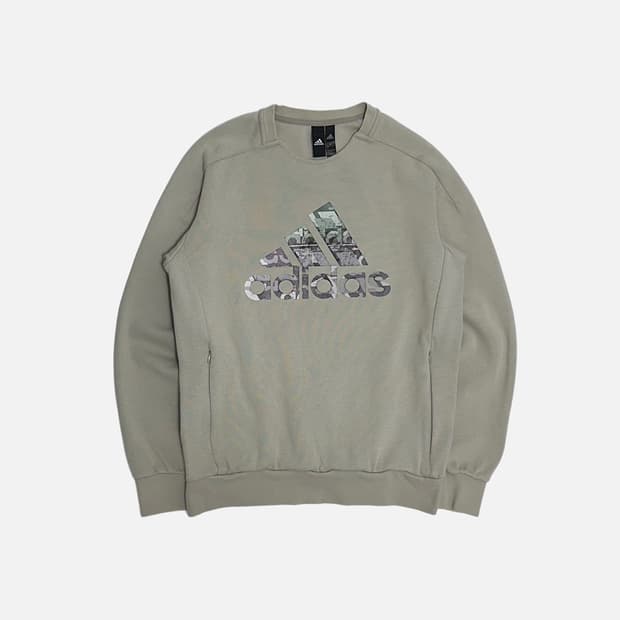 아디다스 카모 빅로고 맨투맨