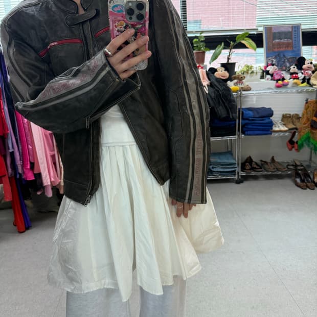 Usa leather racing jacket 레이싱 가죽 자켓