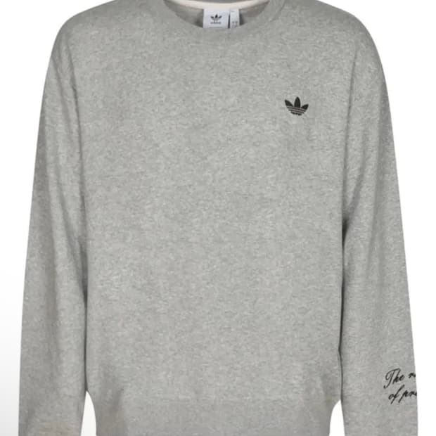 웨일즈보너 X 아디다스 로고 코튼 스웻셔츠 그레이 L