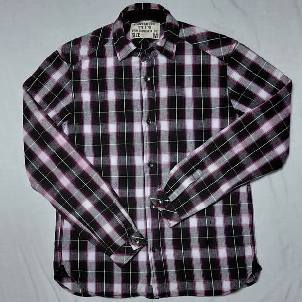 ​[M] 빔즈(BEAMS) 빈티지 체크 플라넬 셔츠