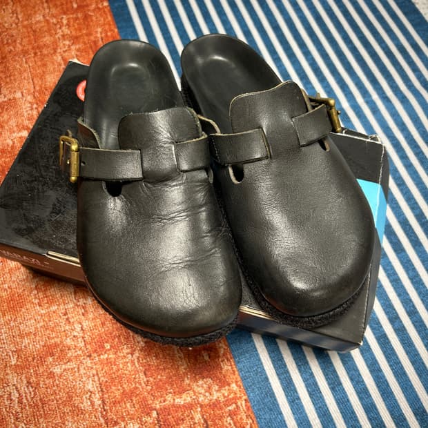 유케텐 레더 보스턴 뮬 슬리퍼 255mm 