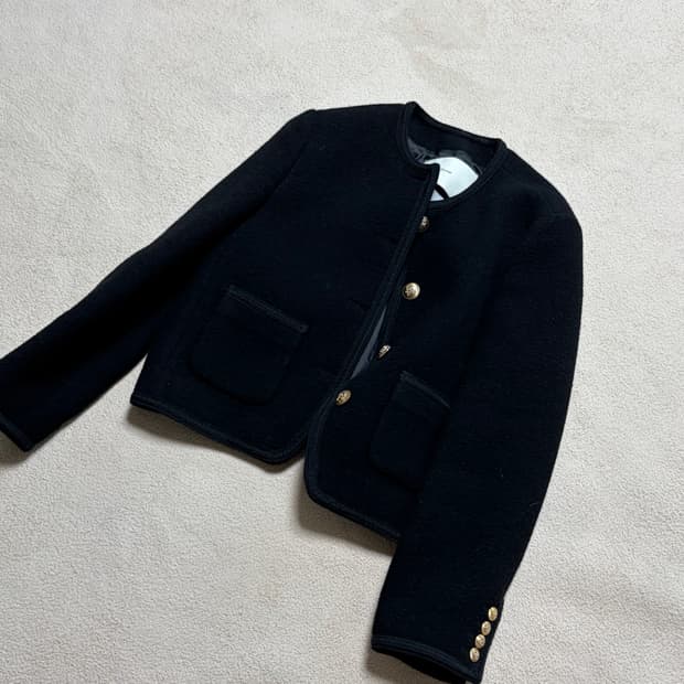 던스트 블랙 울 블렌드 자켓 S