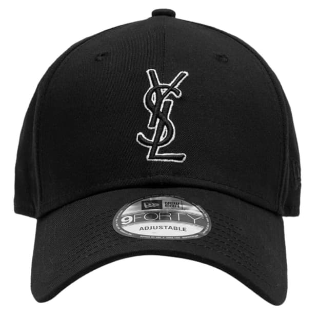생로랑 x 뉴에라 YSL 모노그램 캡 블랙