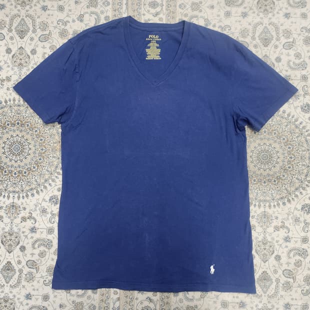 폴로 랄프로렌 V넥 반팔 티셔츠 L