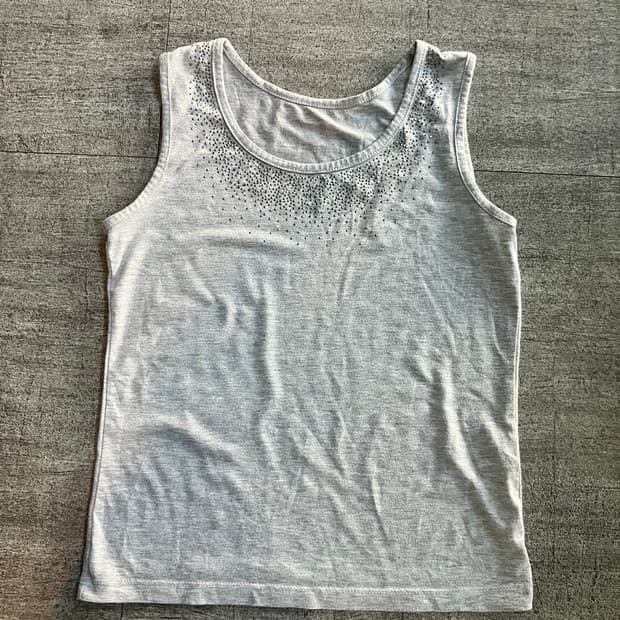 일본빈티지 핀터깔y2k 이효리 하구미모리걸 슬리브리스 나시탑