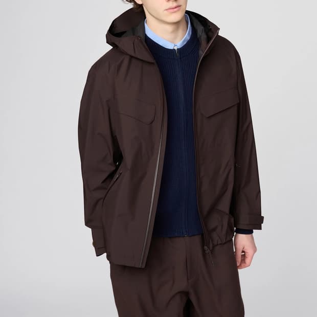 [새상품]유니클로C 블록테크 파카 브라운 XXL