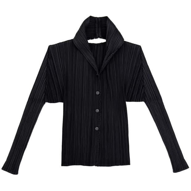 Pleats Please Perforation Cardigan/ 3