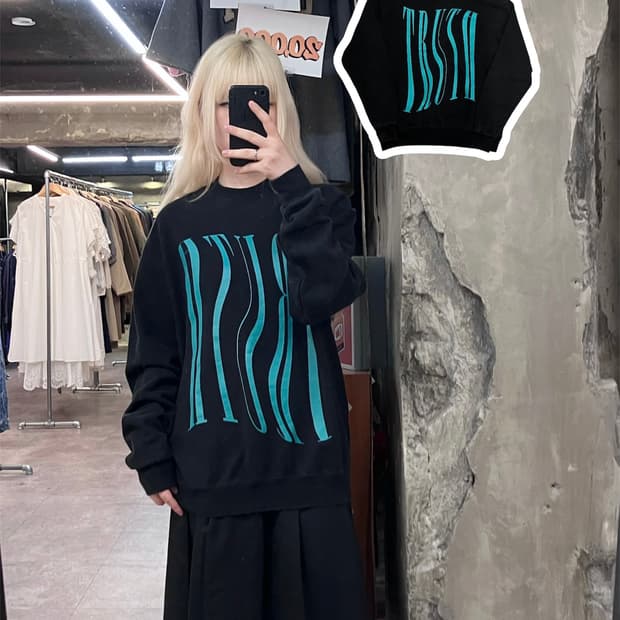 브라운브레스 기모 맨투맨 블랙 M #csz4027