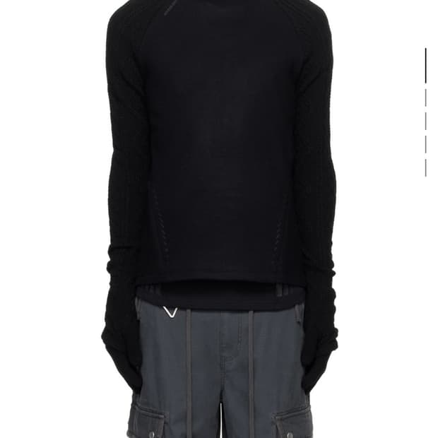 hyeinseo black tech wool hoodie 3size