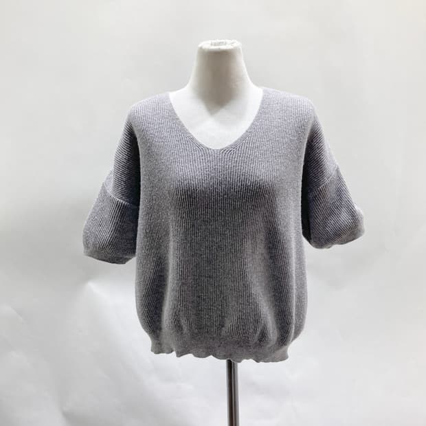 LINEN 여성 브이넥니트반팔 F 