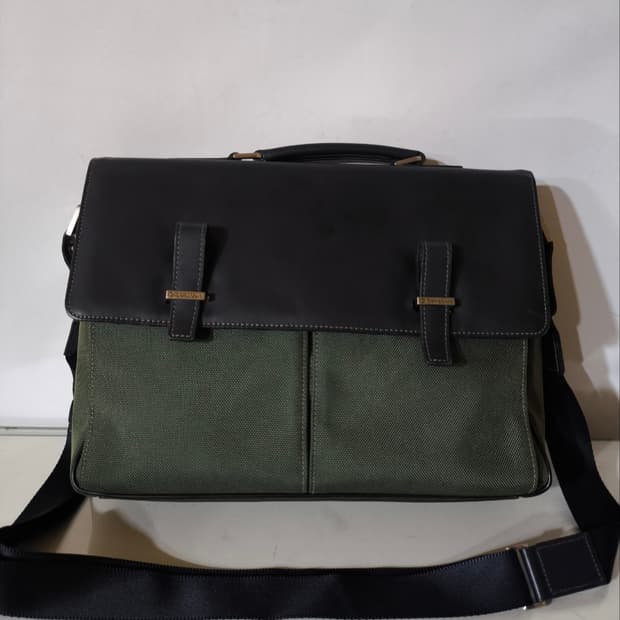 쌤소나이트 가죽 카키 브리프케이스 노트북가방
