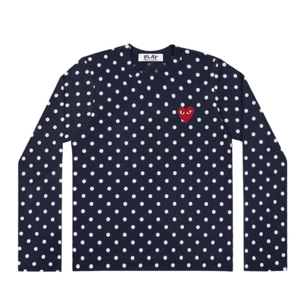 꼼데가르송 도트무늬 롱슬리브