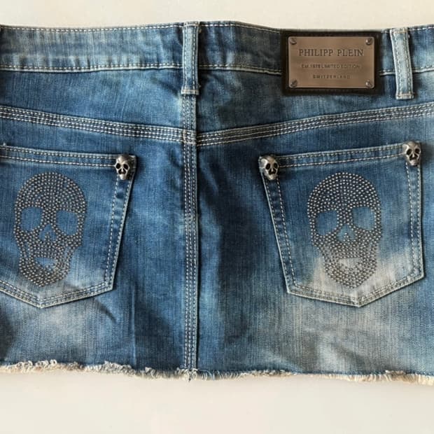 필립플레인 데님 스커트 치마