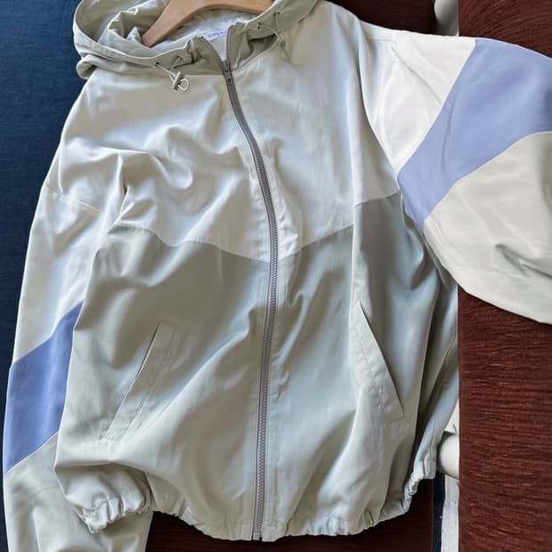 Washed poly panel design wind parka
