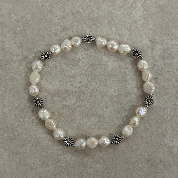 담수진주 플라워 포인트 팔찌