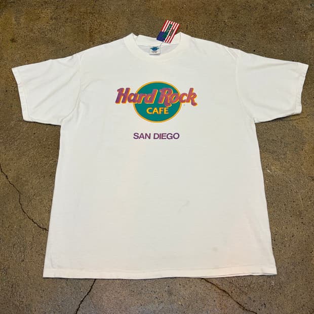 90s Made in USA 미국빈티지 하드락카페 샌디에이고 반팔티