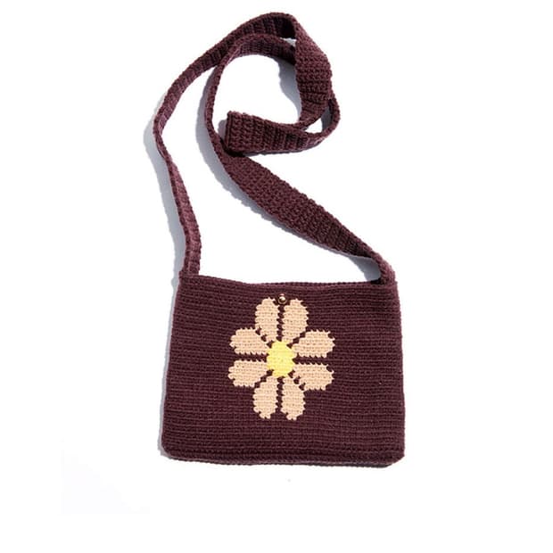 니로 세렌디피티 JJJ DAiSY KNiT BAG BROWN #666