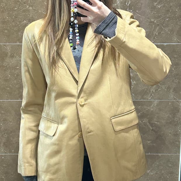 양가죽 브라운 자켓