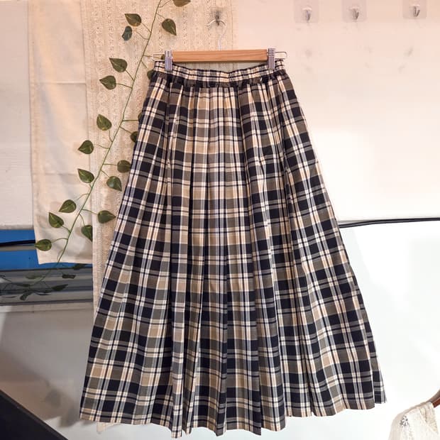 sm2 체크 롱스커트