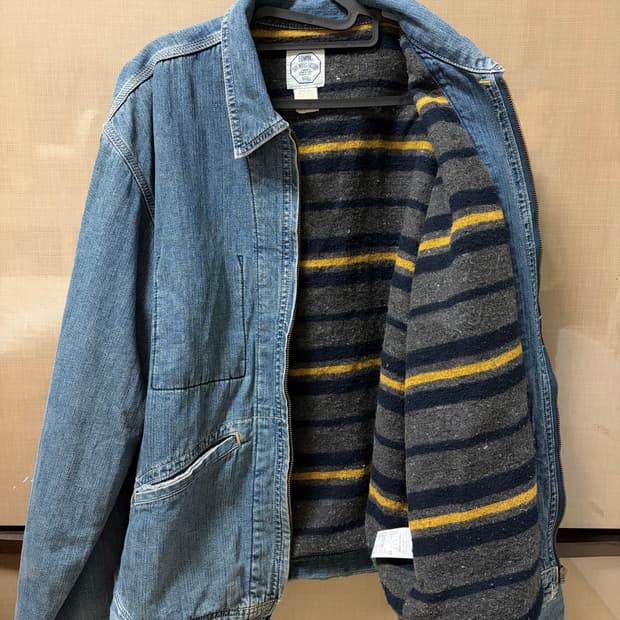 90s Edwin 에드윈 블랭킷 라이닝 데님 집업 자켓