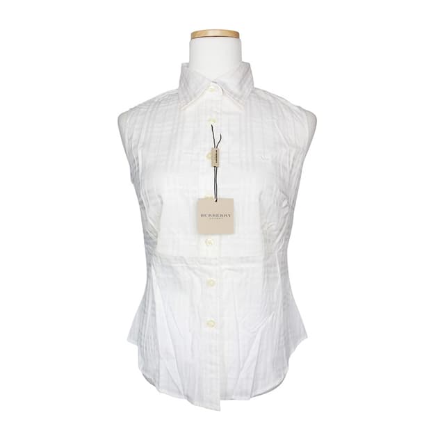 버버리 아이보리 나시 셔츠 44