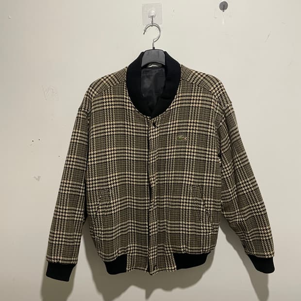 라코스테 울 체크 자켓