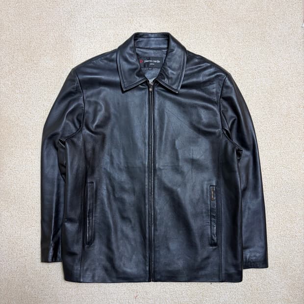 100) 피에르가르뎅 양가죽 싱글라이더 자켓