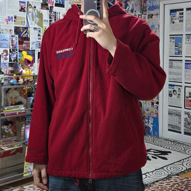 JPN 컨버스 누빔 플리스 투웨이 후드집업