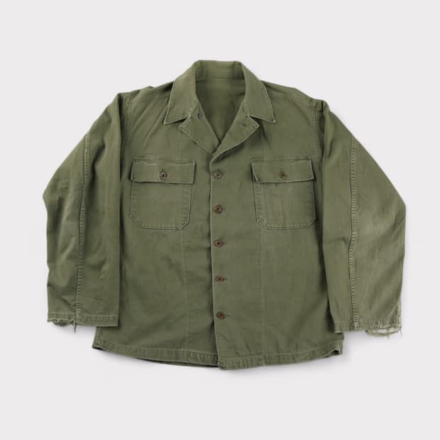[L~XL] 40s 미군 M-47 HBT 유틸리티 셔츠 (월계수 단추)