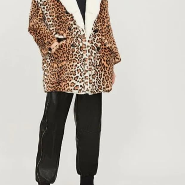 The kooples 더쿠플스 레오파드 인조퍼코트
