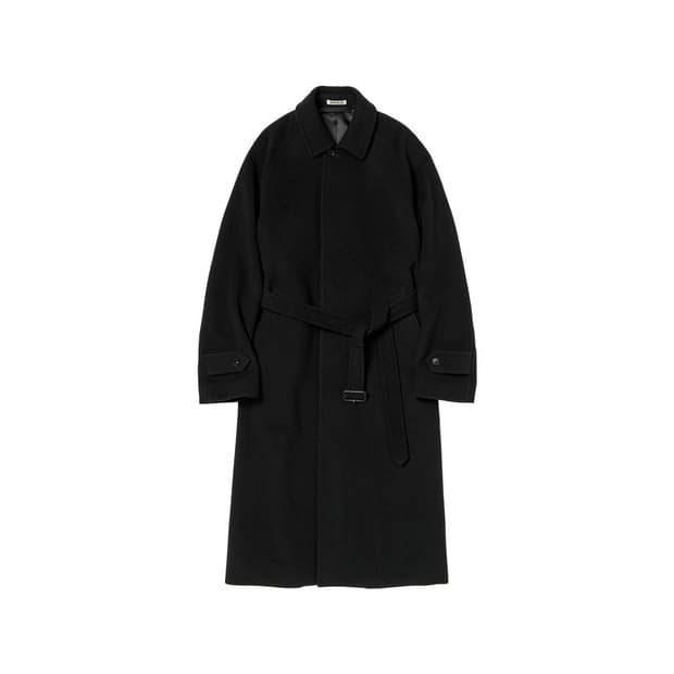 AURALEE 오라리 슈퍼 파인 모저 수티앵 칼라 코트