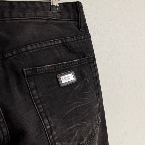돌체앤가바나 흑 진청바지