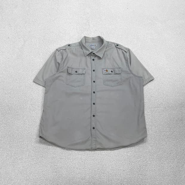 칼하트 Carhartt 워크 반팔 셔츠 그레이