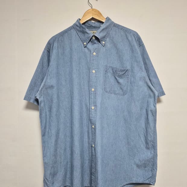 엘엘빈LLBEAN 코튼 샴브레이 반팔 셔츠 XL - S376