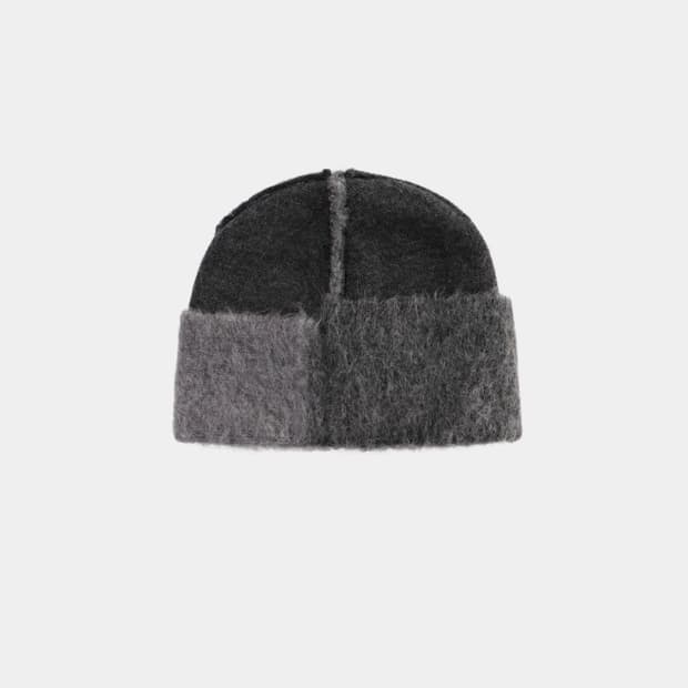 0tape REVERISIBLE BEANIE GREY