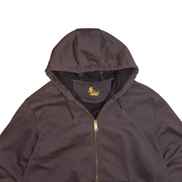 칼하트 다크 브라운 후드 집업