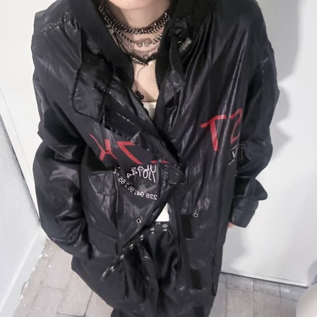 long trench hooded jacket