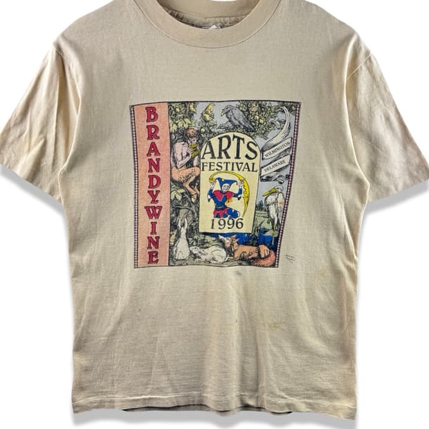 90S 미국제조 델라웨어 축제 그래픽 싱글스티치 티셔츠2288