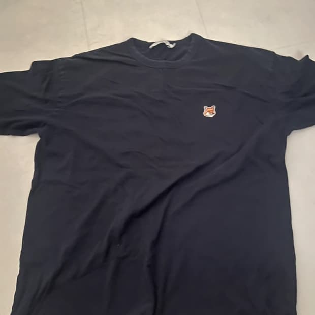 메종키츠네 롱슬리브 네이비 L